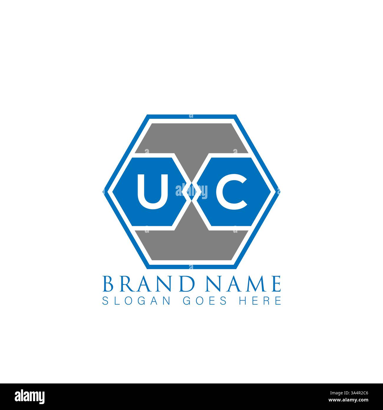 UC Unique modern flat abstract geometric initials vector letter logo design. UC monogram logo. Stock Vector