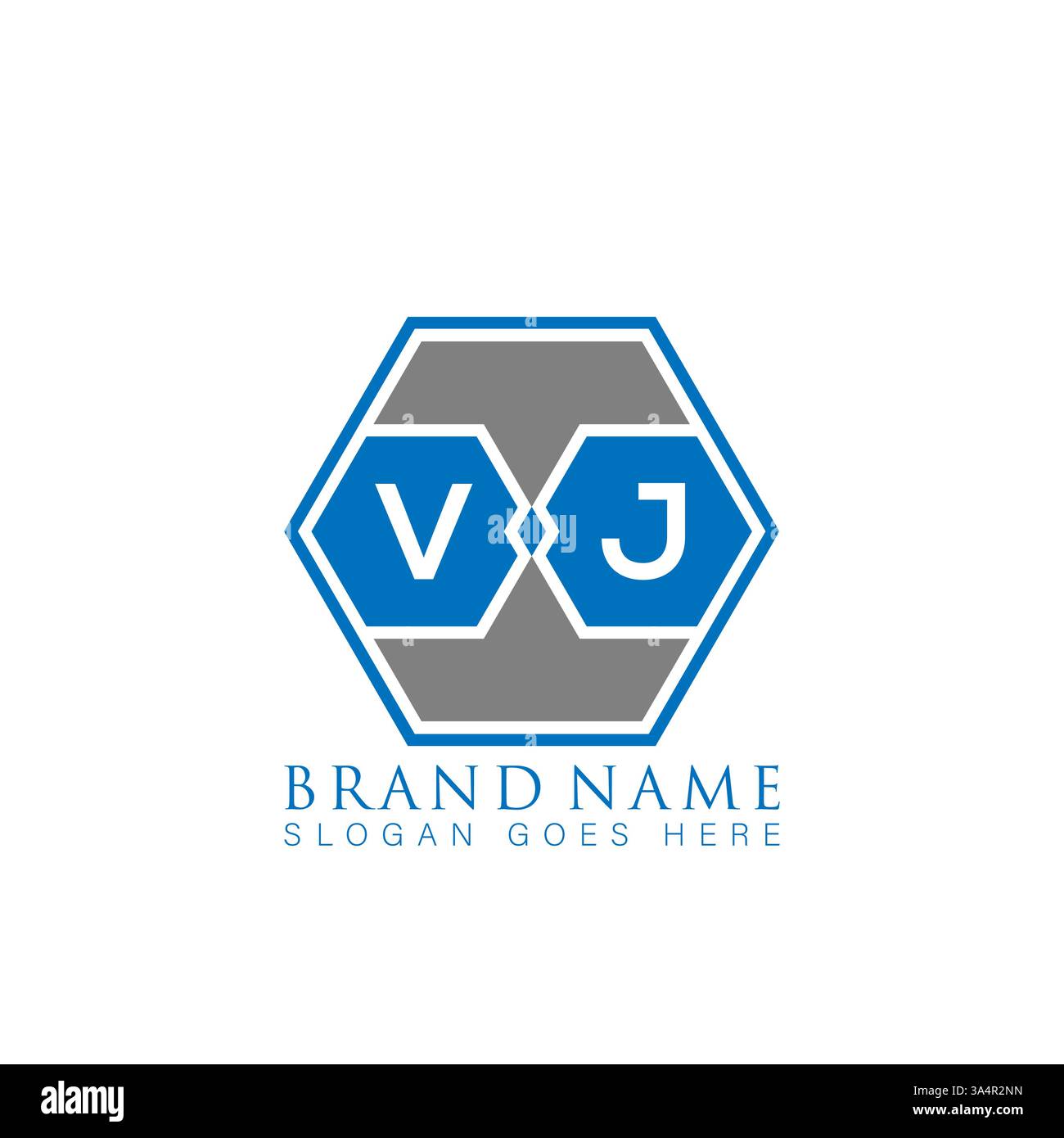 VJ Unique modern flat abstract geometric initials vector letter logo design. VJ monogram logo. Stock Vector