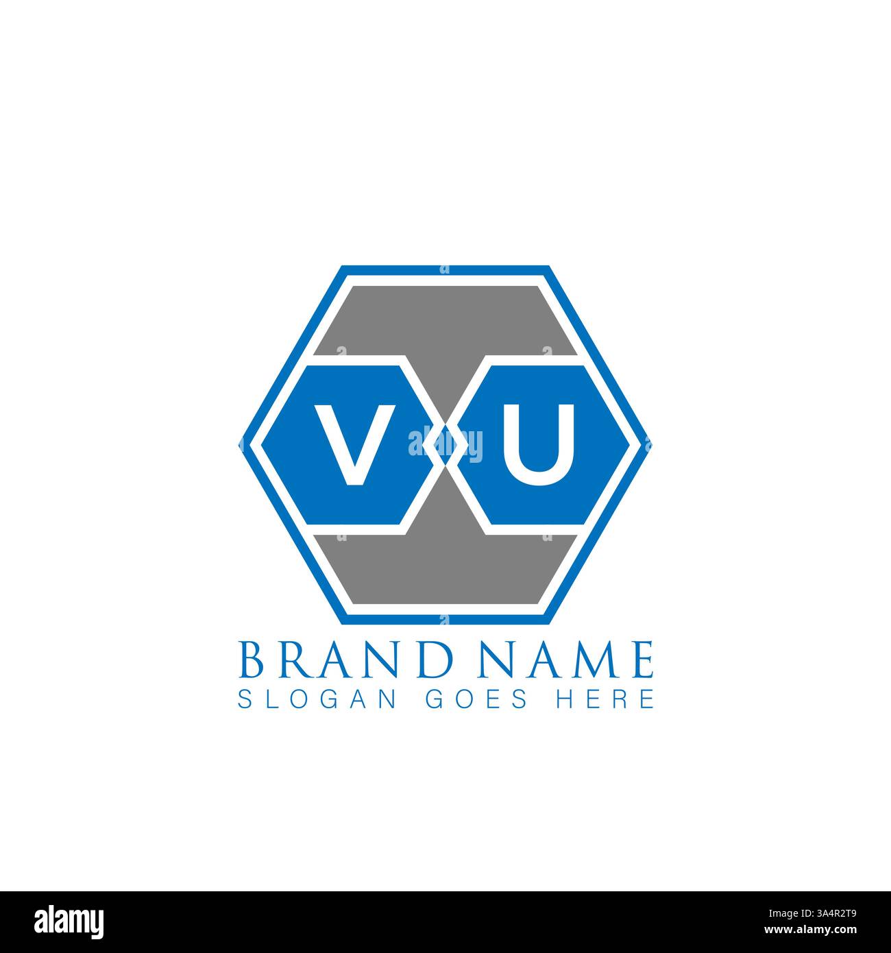 VU Unique modern flat abstract geometric initials vector letter logo design. VU monogram logo. Stock Vector