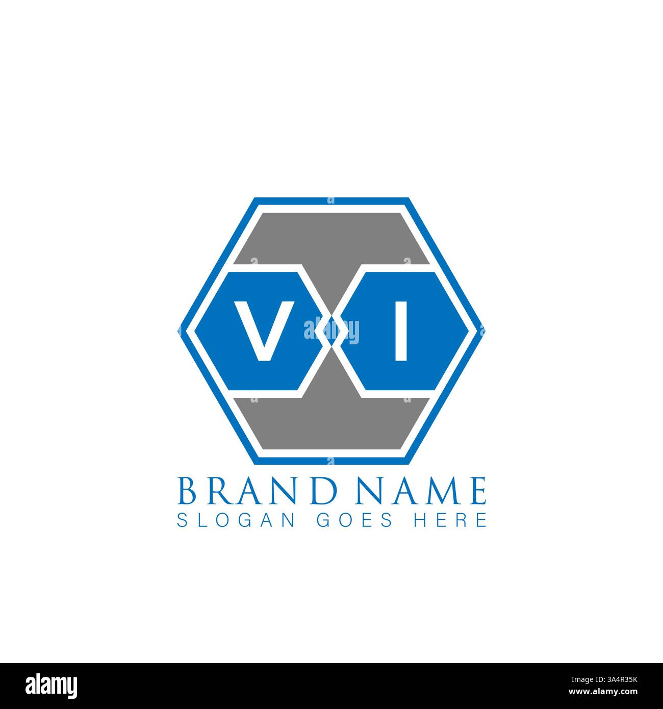 VI Unique modern flat abstract geometric initials vector letter logo design. VI monogram logo. Stock Vector