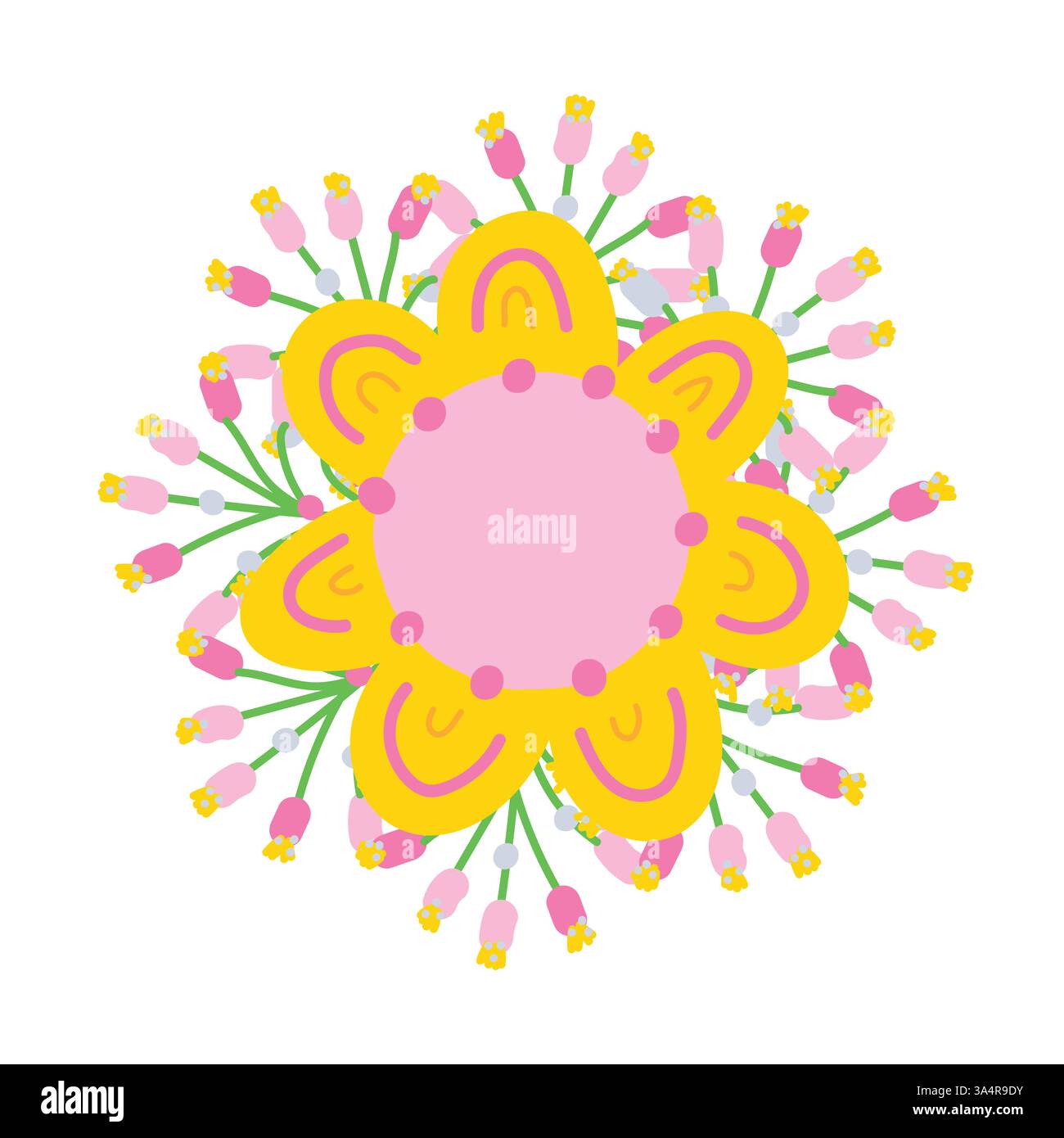 Abstract floral design element. Vector illustration Stock Vector Image ...