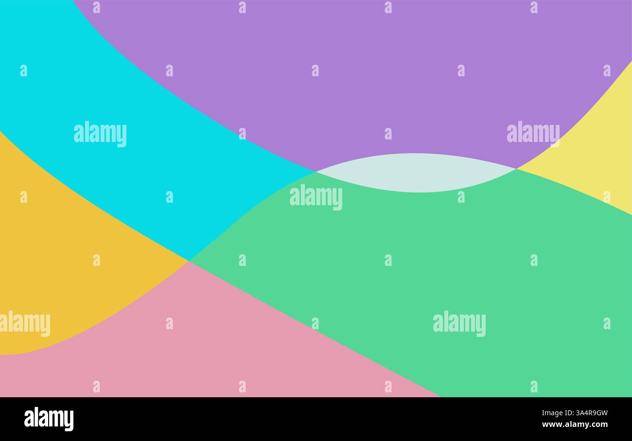 Modern colorful geometric poster wave color background vector Stock Vector