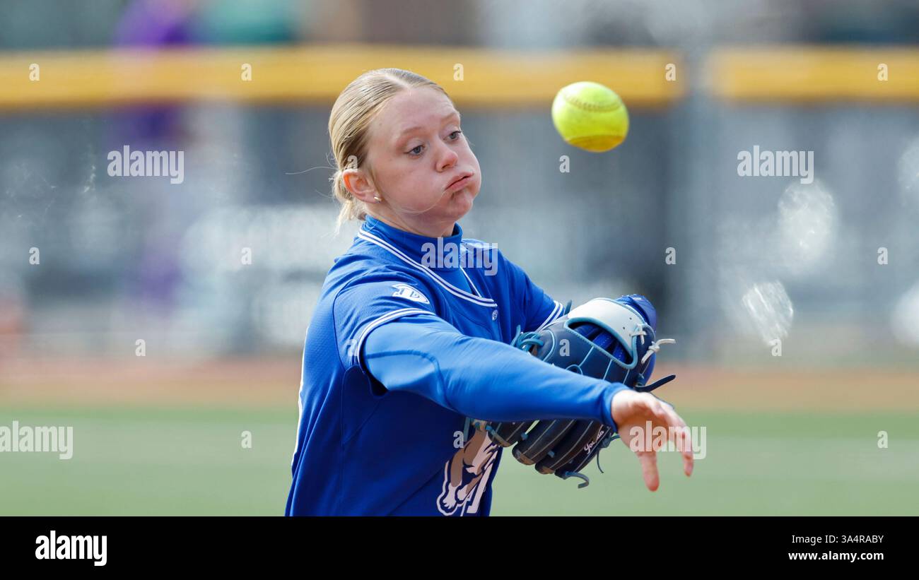 Drake infielder Sam Tourtillott (13) during an NCAA college softball ...