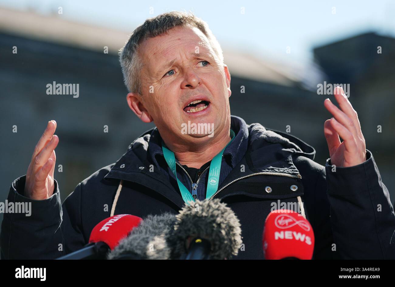 People Before Profit's Richard Boyd Barrett speaking to media at ...