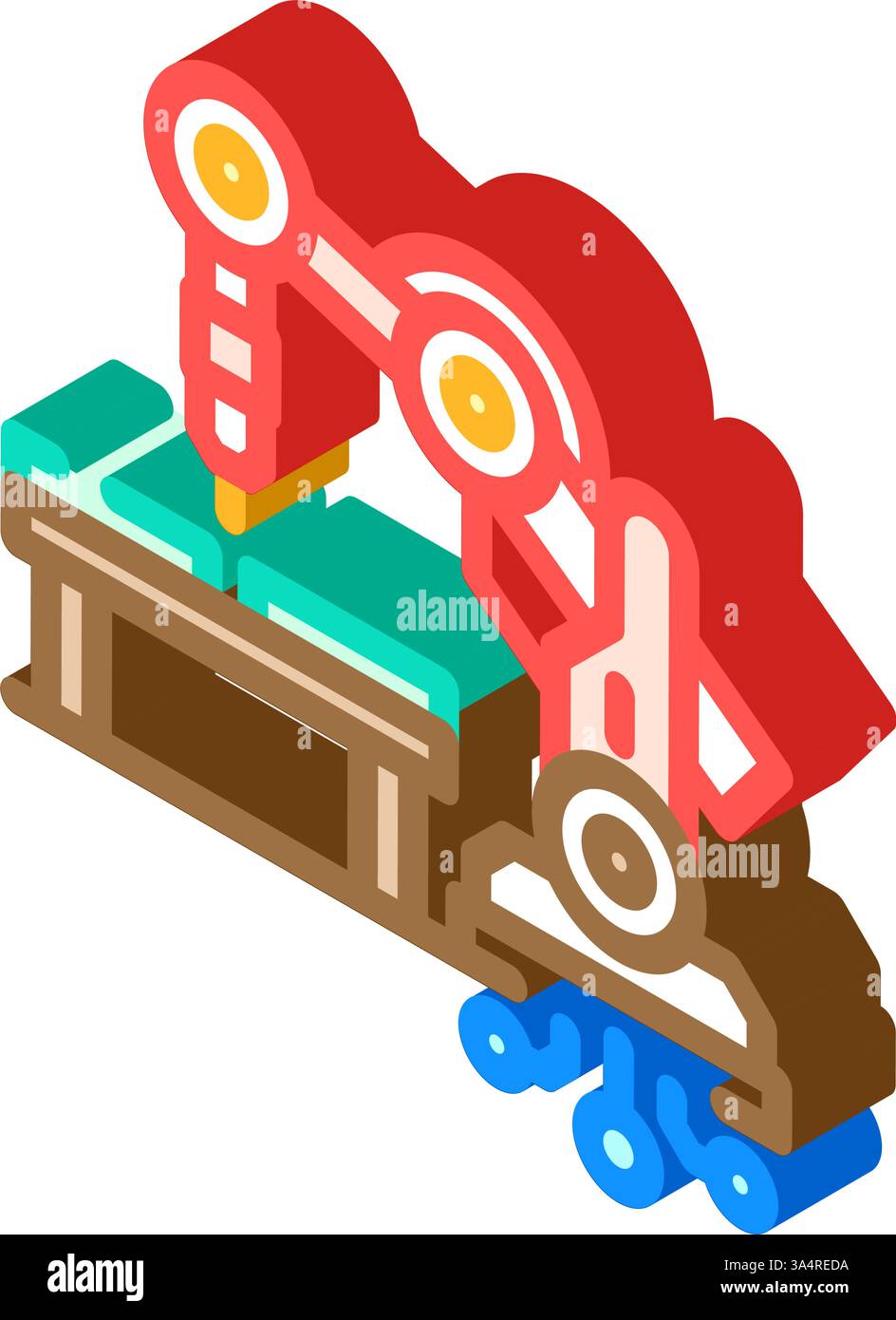 automation robot deep learning isometric icon vector illustration Stock ...