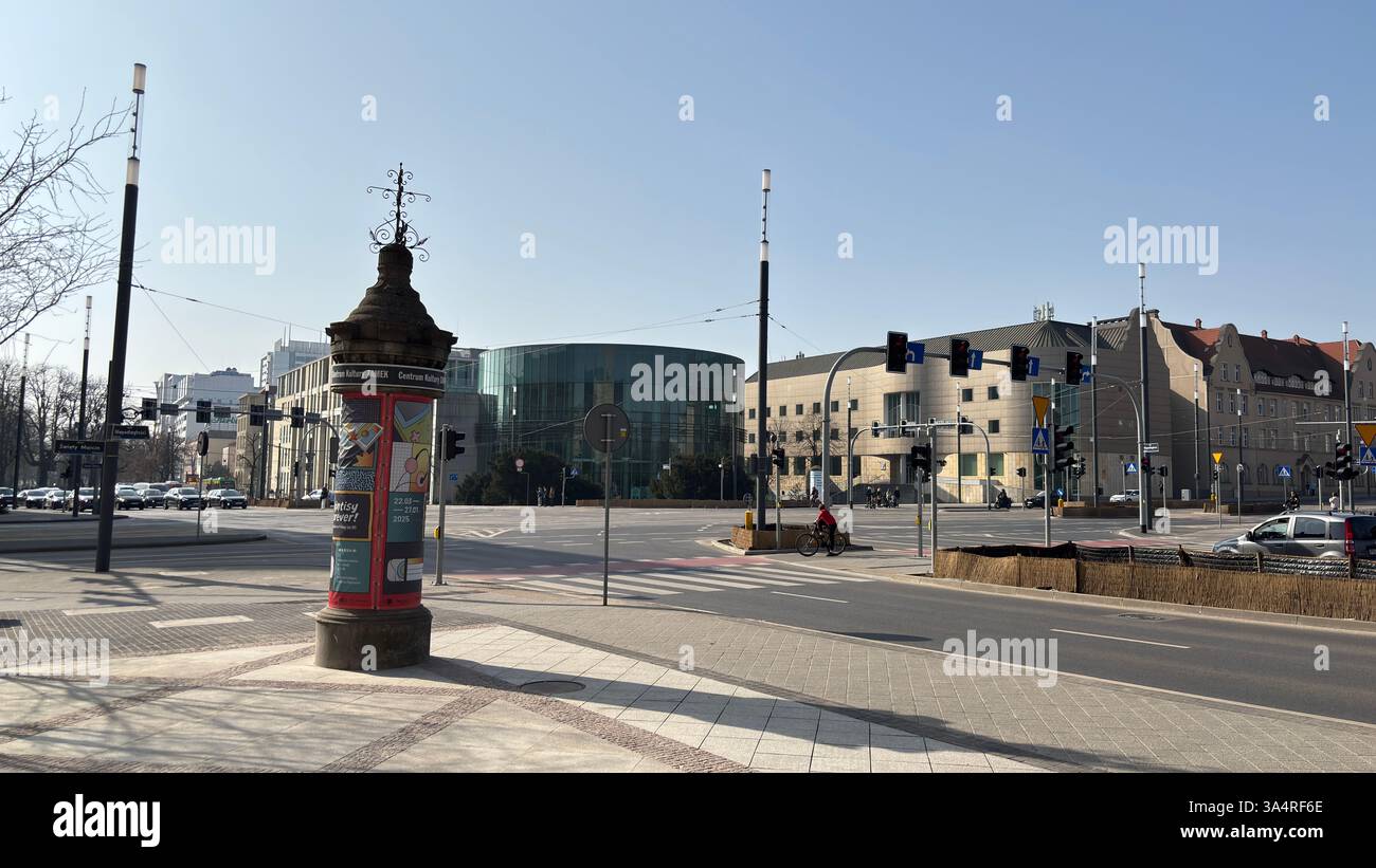 Adam Mickiewicz Square (Plac Adama Mickiewicza w Poznaniu). Collegium Minus. Location in Poznan. Tourist destination place famous old buildings in Pol - Smartphone Captured Stock Image