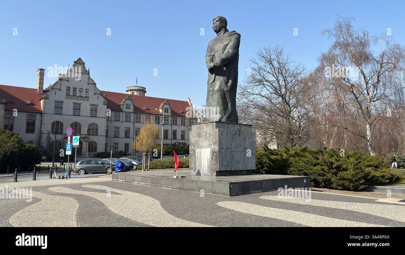 Adam Mickiewicz Square (Plac Adama Mickiewicza w Poznaniu). Collegium Minus. Location in Poznan. Tourist destination place famous old buildings in Pol - Smartphone Captured Stock Image