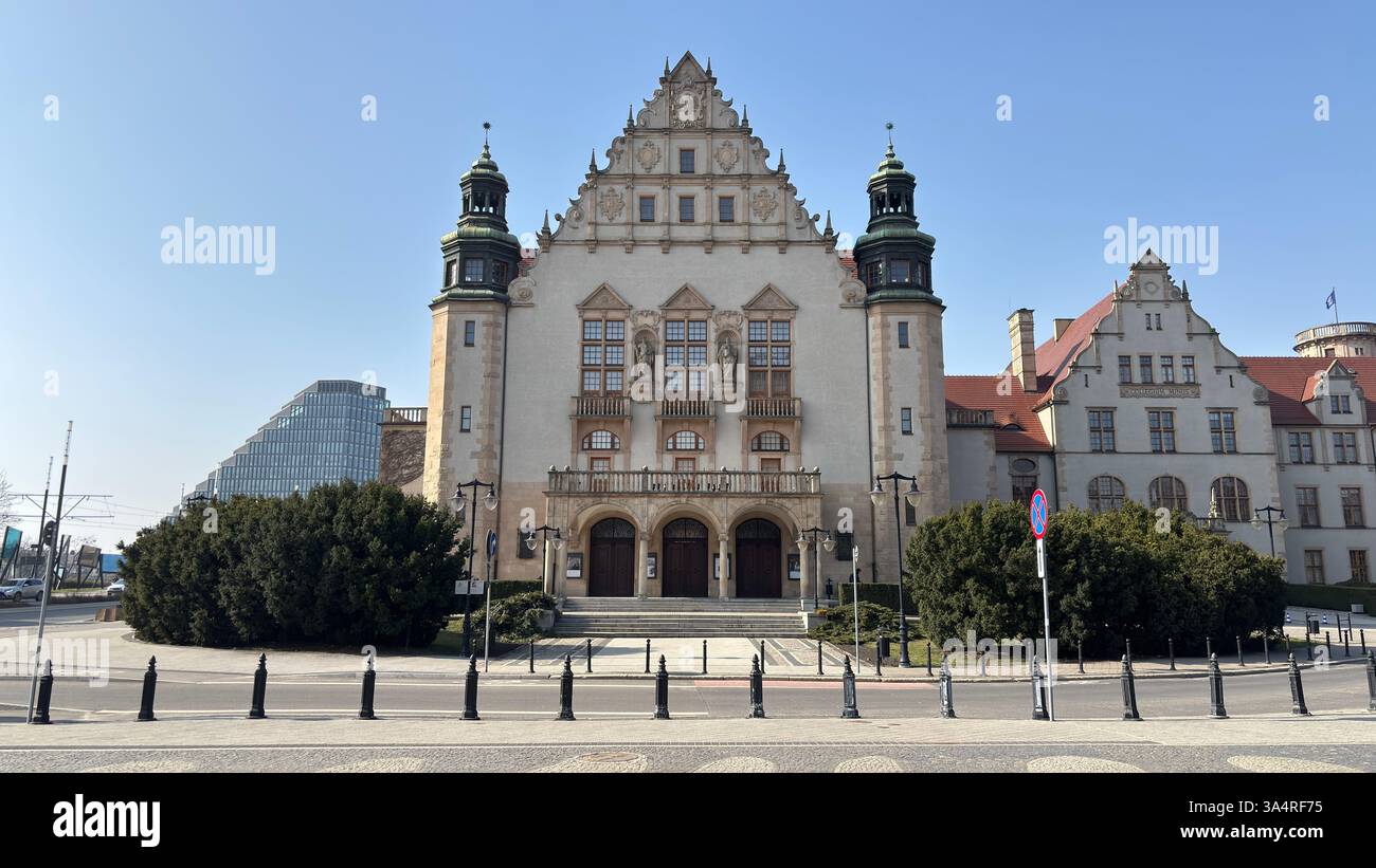 Adam Mickiewicz Square (Plac Adama Mickiewicza w Poznaniu). Collegium Minus. Location in Poznan. Tourist destination place famous old buildings in Pol - Smartphone Captured Stock Image