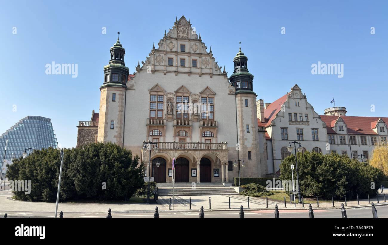 Adam Mickiewicz Square (Plac Adama Mickiewicza w Poznaniu). Collegium Minus. Location in Poznan. Tourist destination place famous old buildings in Pol - Smartphone Captured Stock Image