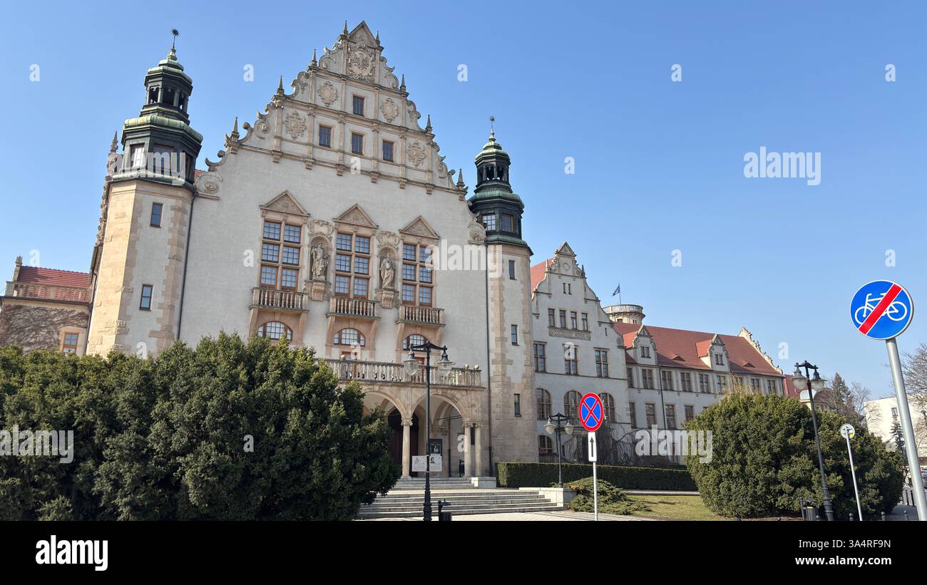 Adam Mickiewicz Square (Plac Adama Mickiewicza w Poznaniu). Collegium Minus. Location in Poznan. Tourist destination place famous old buildings in Pol - Smartphone Captured Stock Image