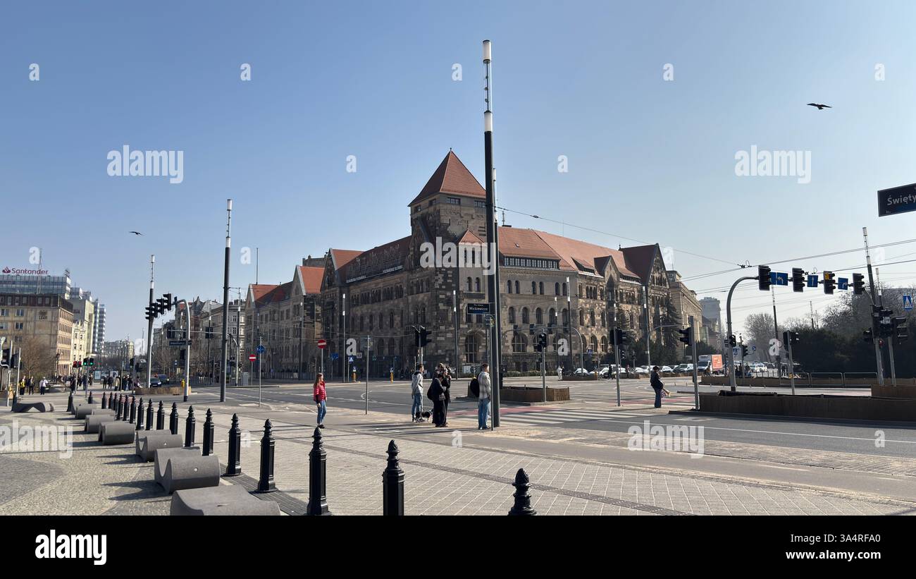 Adam Mickiewicz Square (Plac Adama Mickiewicza w Poznaniu). Collegium Minus. Location in Poznan. Tourist destination place famous old buildings in Pol - Smartphone Captured Stock Image