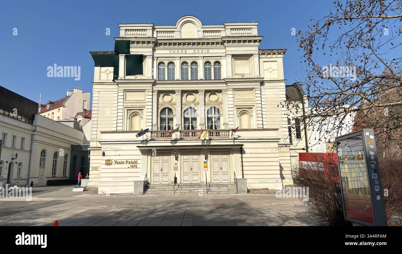 Beautiful old buildings in the Polish city of Poznan. Tourist destination location famous old buildings in Polski city centre Poznań - Smartphone Captured Stock Image