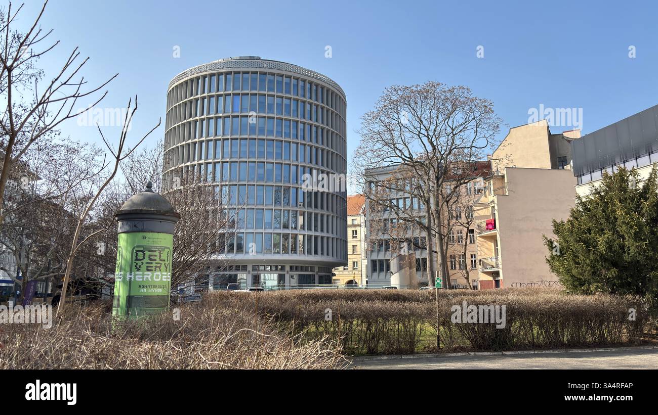 Beautiful old buildings in the Polish city of Poznan. Tourist destination location famous old buildings in Polski city centre Poznań - Smartphone Captured Stock Image