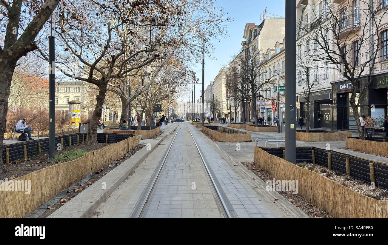 Beautiful old buildings in the Polish city of Poznan. Tourist destination location famous old buildings in Polski city centre Poznań - Smartphone Captured Stock Image