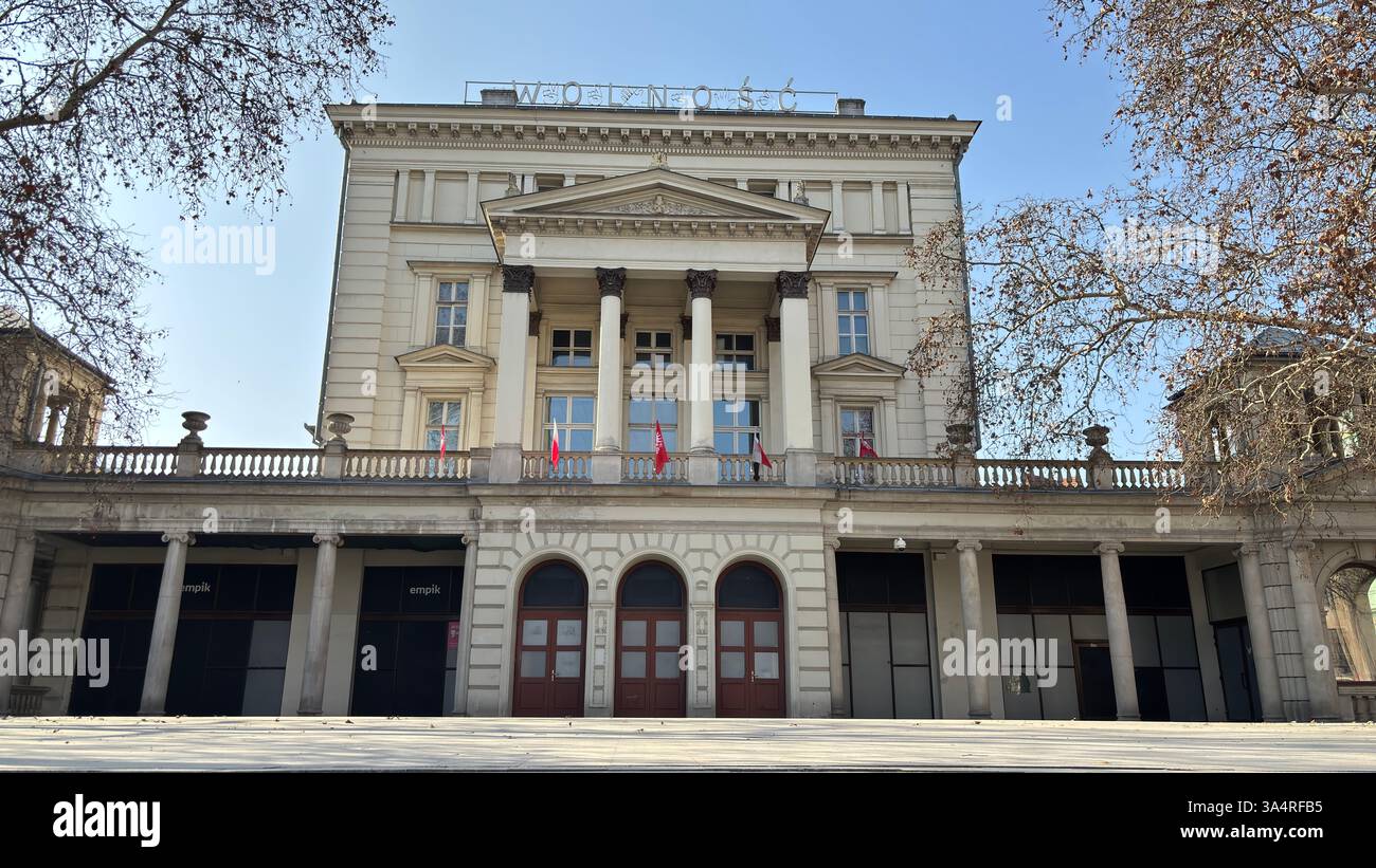 Beautiful old buildings in the Polish city of Poznan. Tourist destination location famous old buildings in Polski city centre Poznań - Smartphone Captured Stock Image