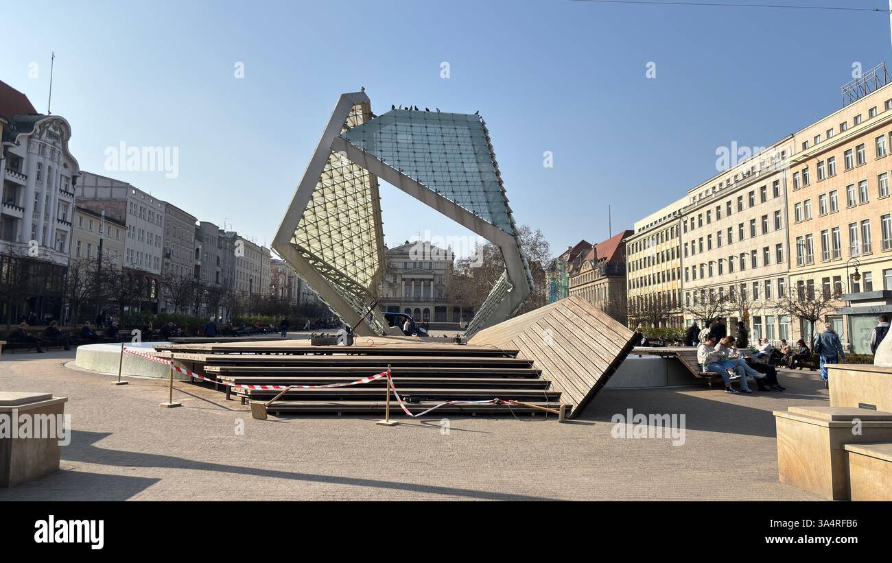 Beautiful old buildings in the Polish city of Poznan. Tourist destination location famous old buildings in Polski city centre Poznań - Smartphone Captured Stock Image