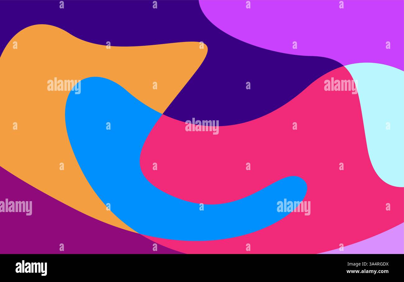 Fluid wave colorful abstract background dynamic vector. Summer Background Stock Vector