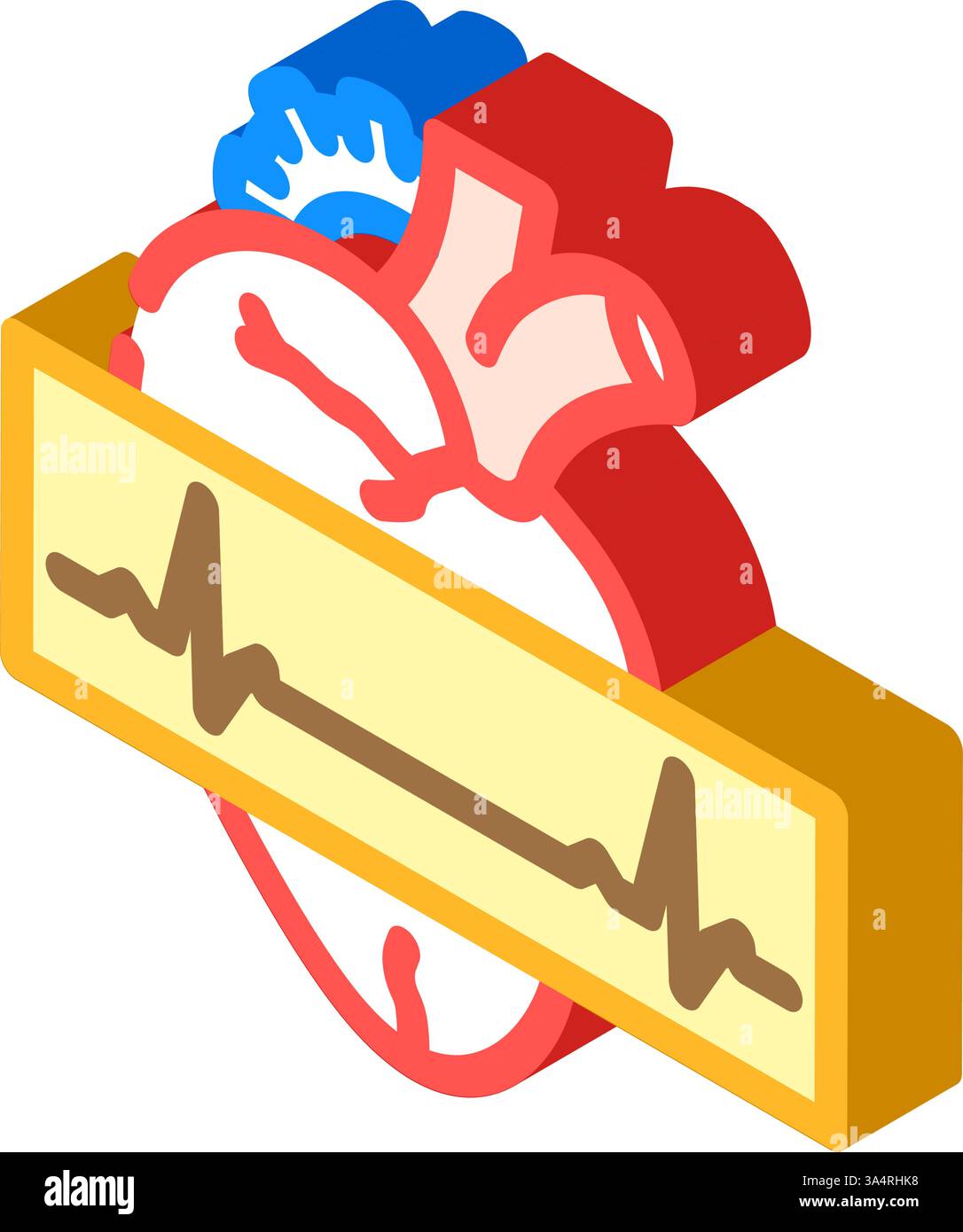 bradycardia cardiology disease isometric icon vector illustration Stock ...