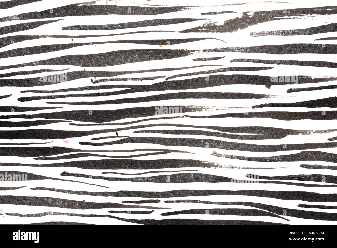 Thick Ink Pen Black Lines on White Background Zebra Skin Barcode Shapes ...