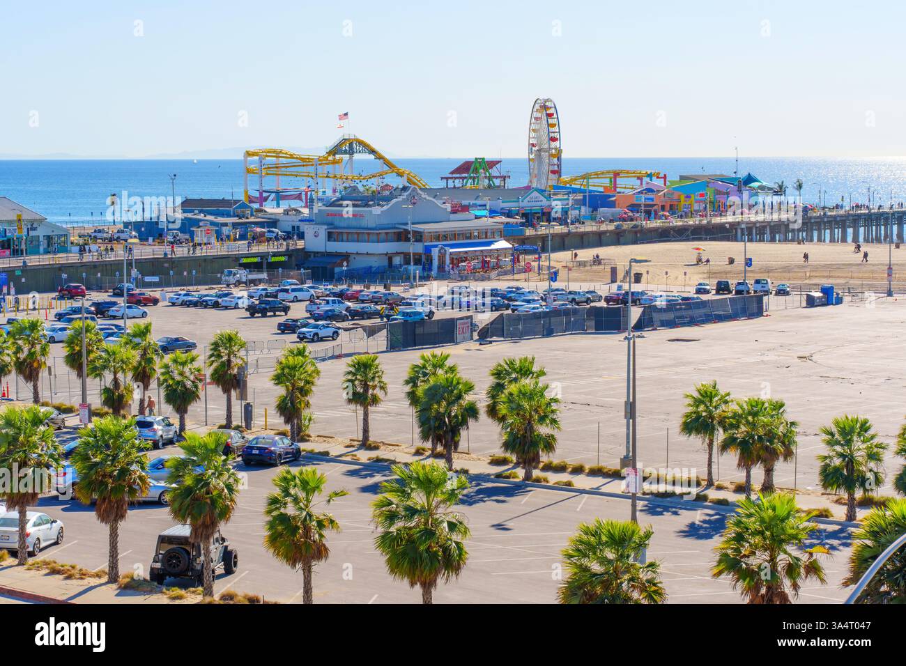 Aerial view santa monica pier hi-res stock photography and images - Alamy