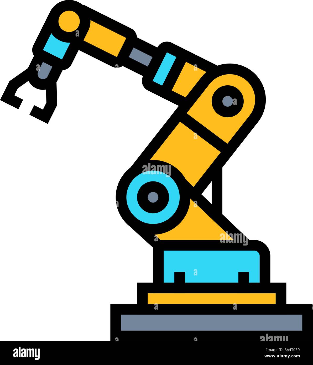 robotic arm ai integration color icon vector illustration Stock Vector ...