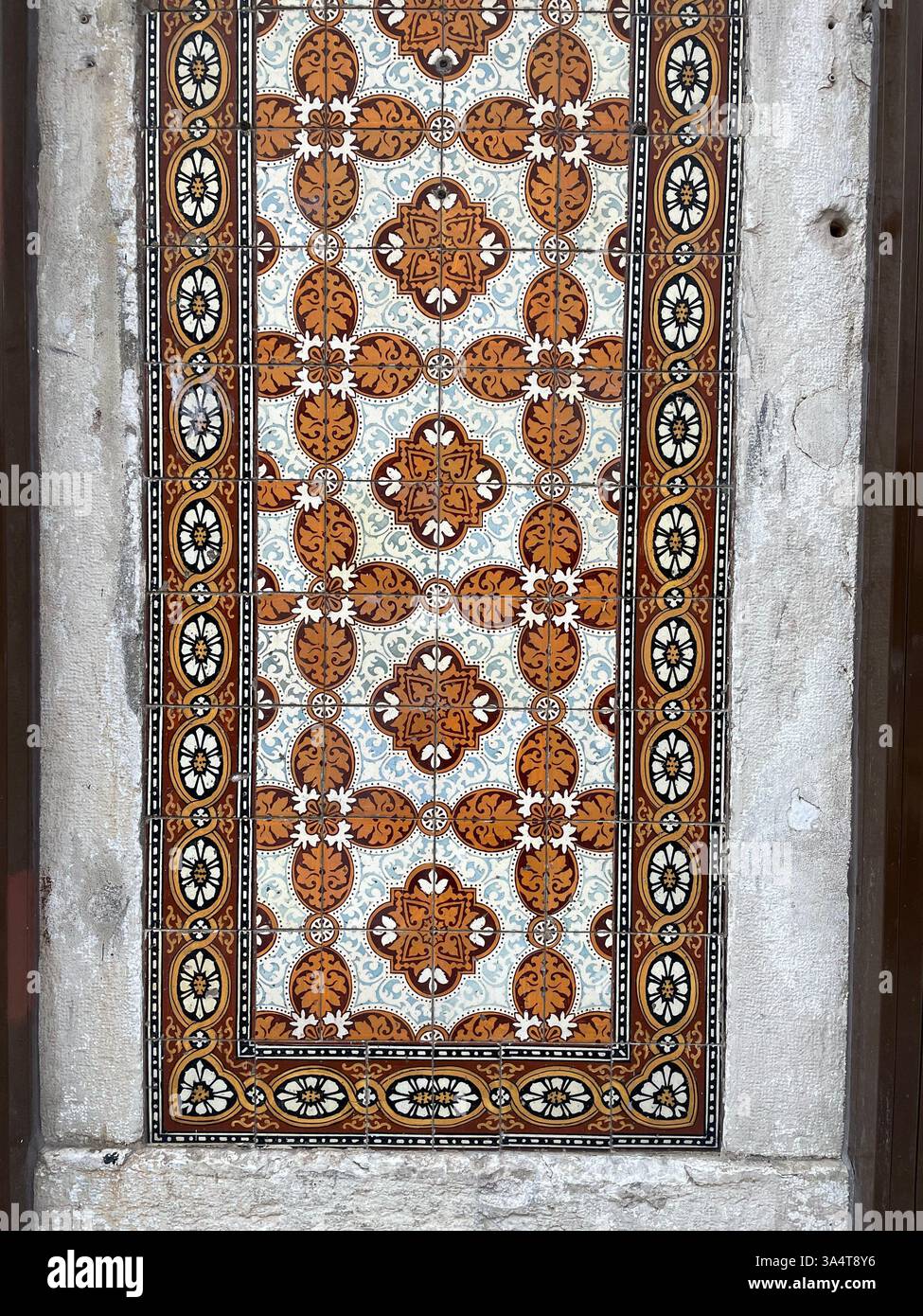 Close up of tile art - Smartphone Captured Stock Image