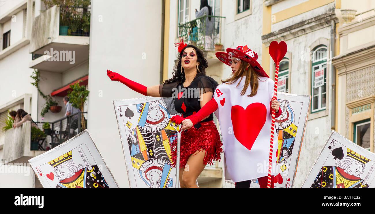 Playing Card Float at Tomar Carnival 2025 Stock Photo