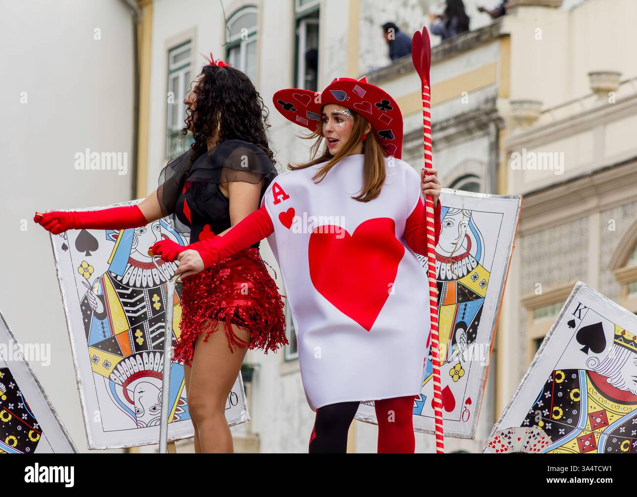 Playing Card Float at Tomar Carnival 2025 Stock Photo