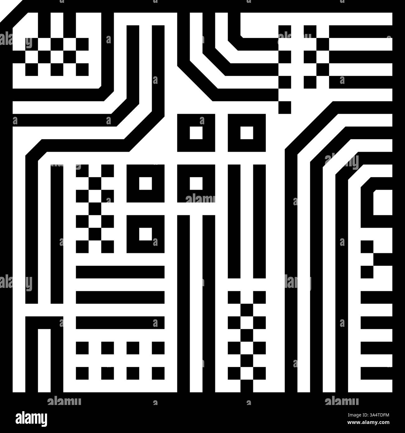 circuit board ai integration line icon vector illustration Stock Vector ...