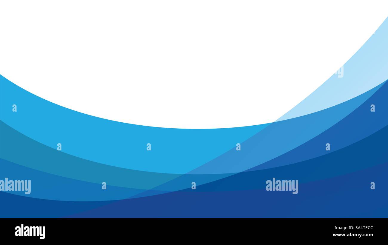Abstract blue wave vector background with smooth curves. Perfect for ...