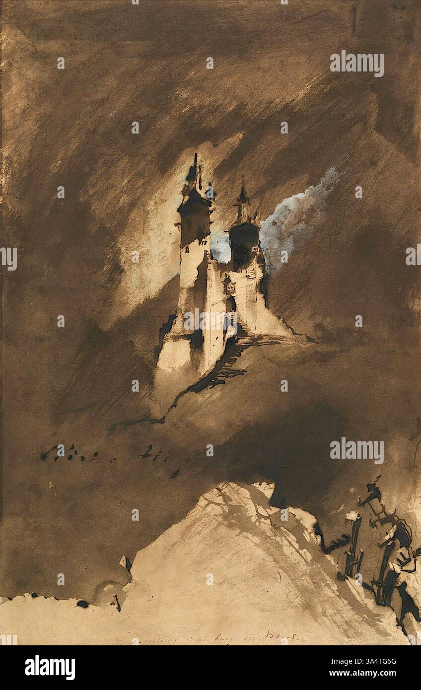 Victor Hugo - Souvenir of a Castle in Vosges - 1857 Stock Photo