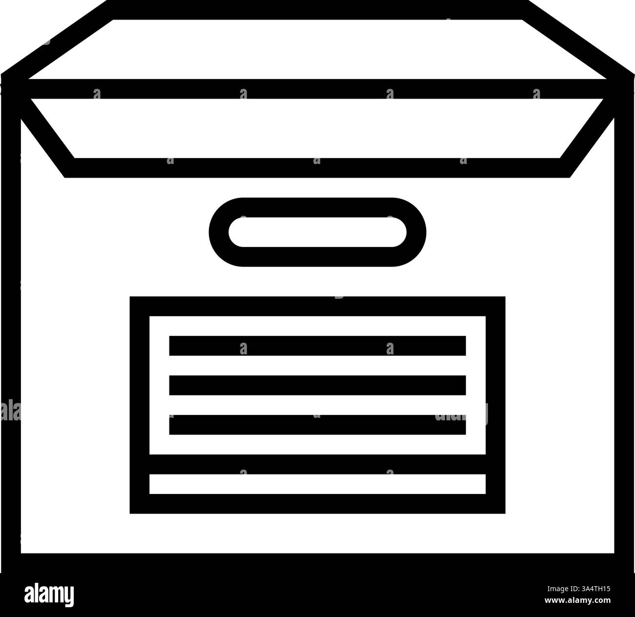 storage box cardboard packaging line icon vector illustration Stock ...