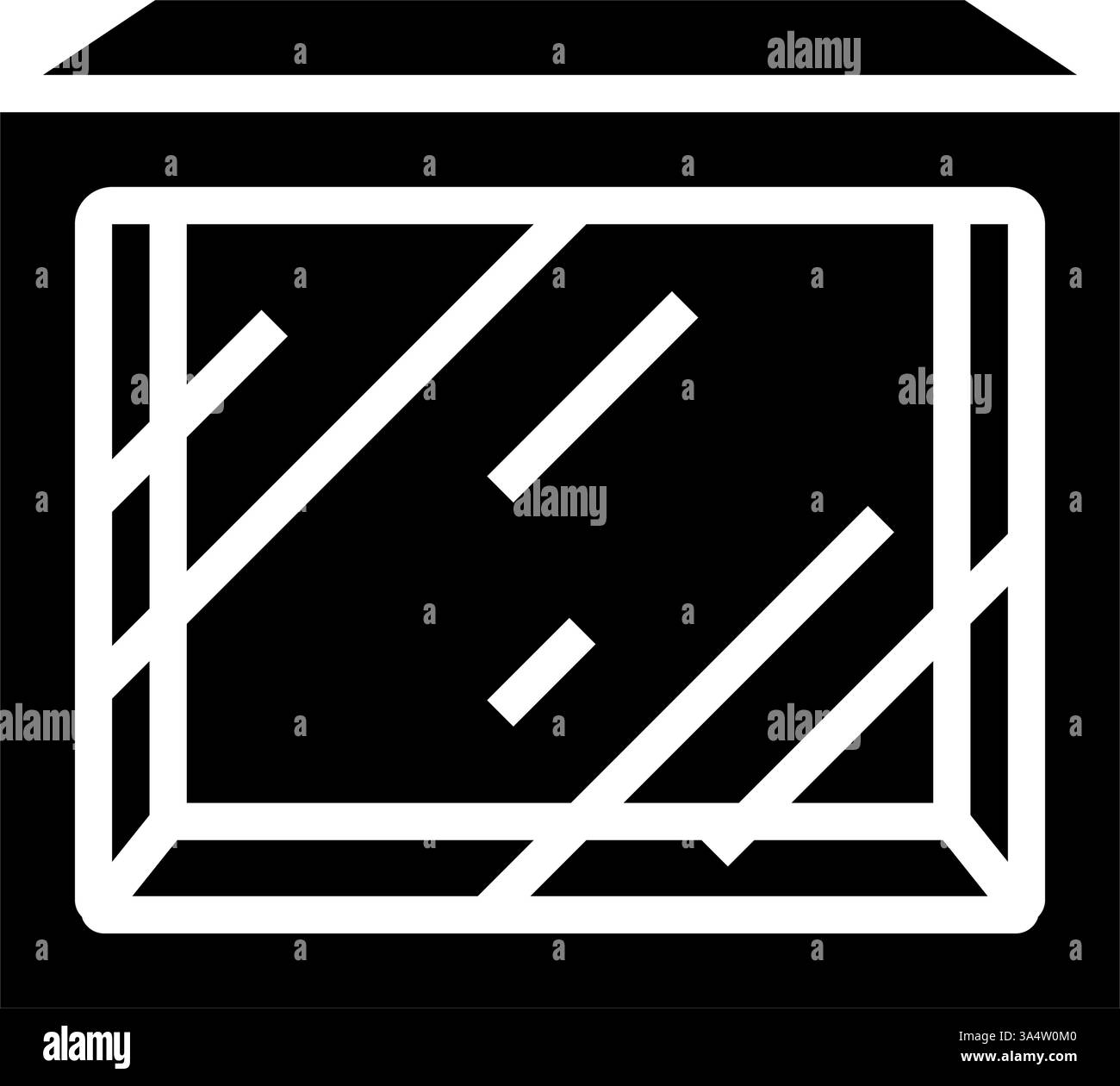 box window cardboard packaging glyph icon vector illustration Stock ...