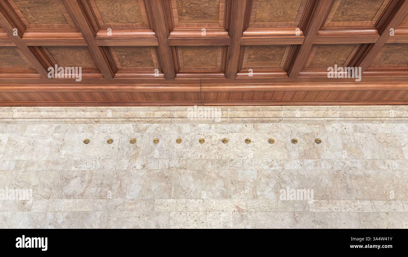 Interior view of the Imperial Palace Castle in Poznan. Tourist destination location famous old buildings in Polish city centre - Smartphone Captured Stock Image
