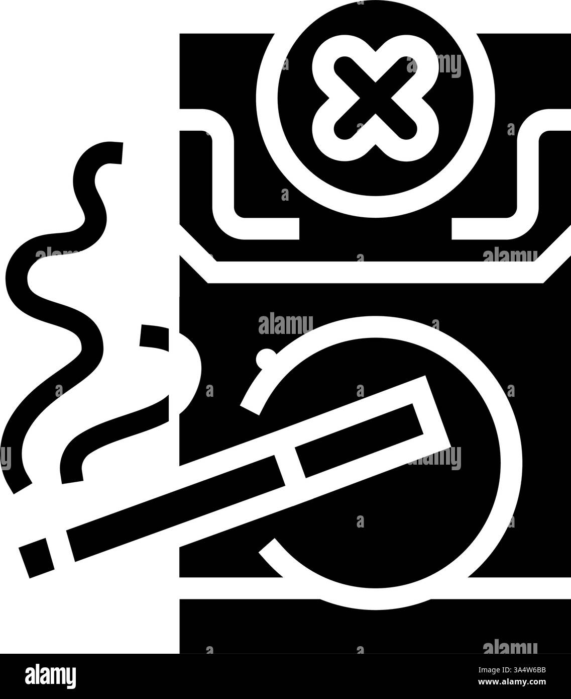 avoiding tobacco product oral care glyph icon vector illustration Stock ...