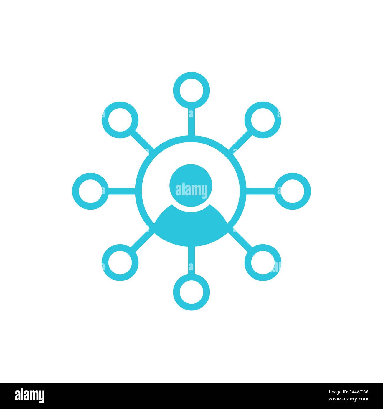Multitasking icon, Isolated on white background. Blue icon set. Stock Vector