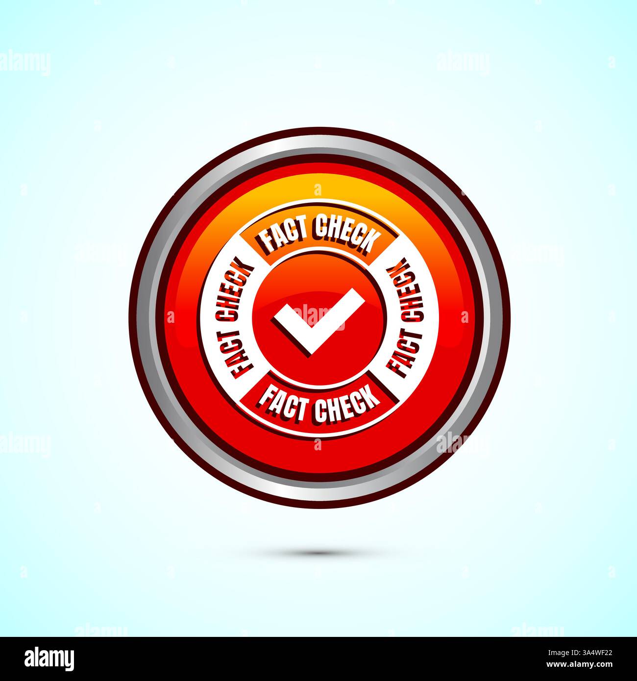 Fact check icon design illustration, Fact checking label, Fake news ...