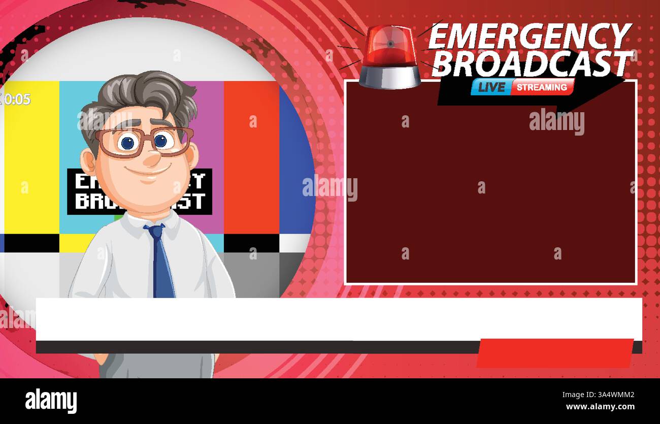 Emergency broadcast animation hi-res stock photography and images - Alamy