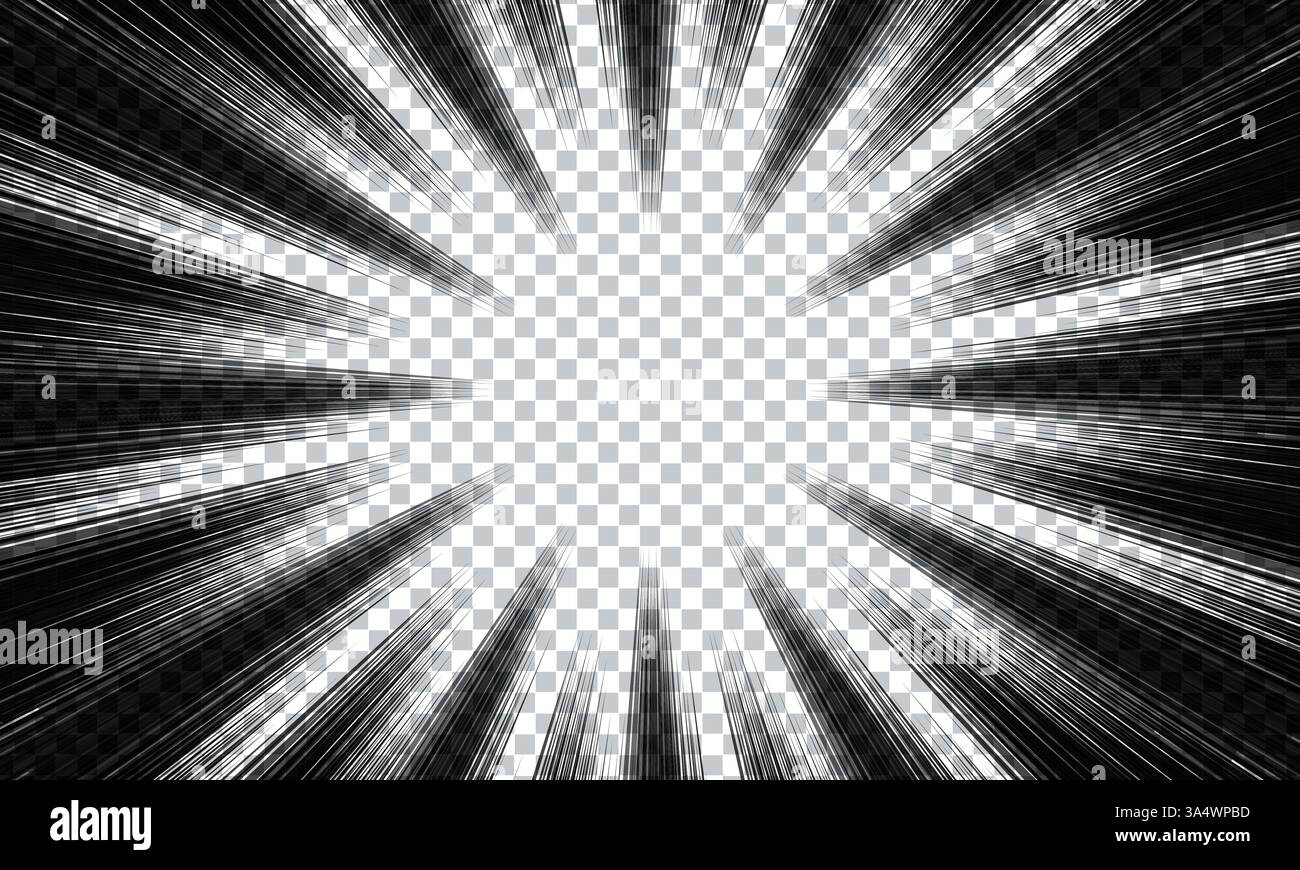 comic speed lines on transparent background Stock Vector Image & Art ...