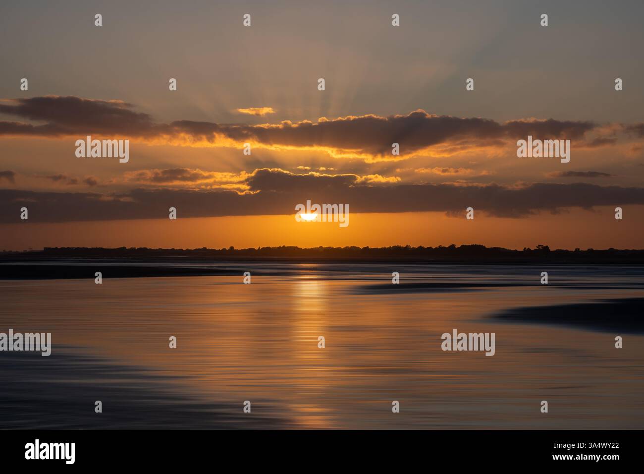 A Moody Sunset At The Magnificent West Wittering Beach In West Sussex 