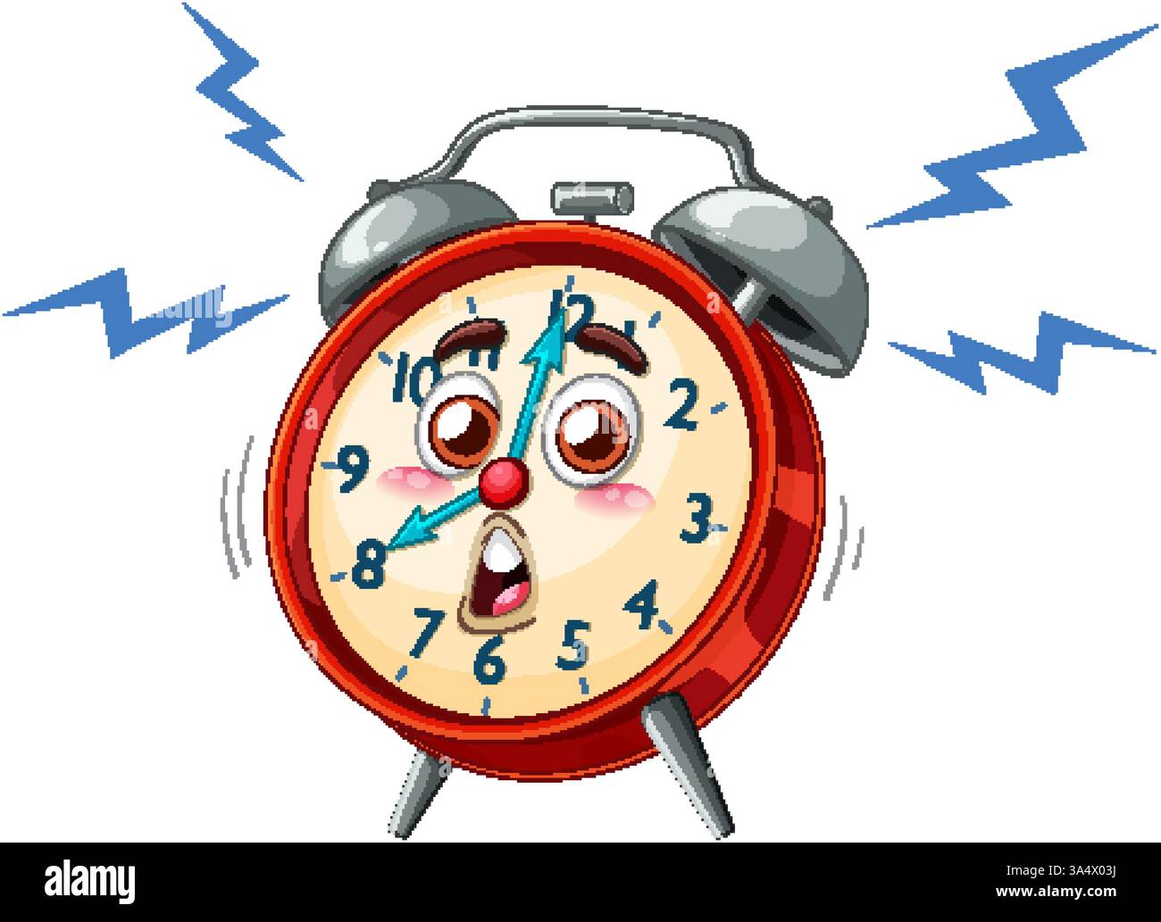 Cartoon Clock Going Fast