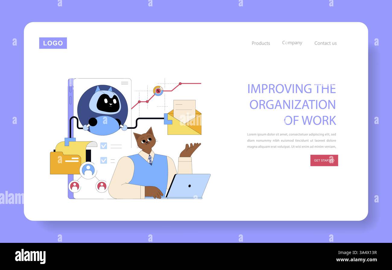 AI assistant for work improvement and organization. A friendly digital ...