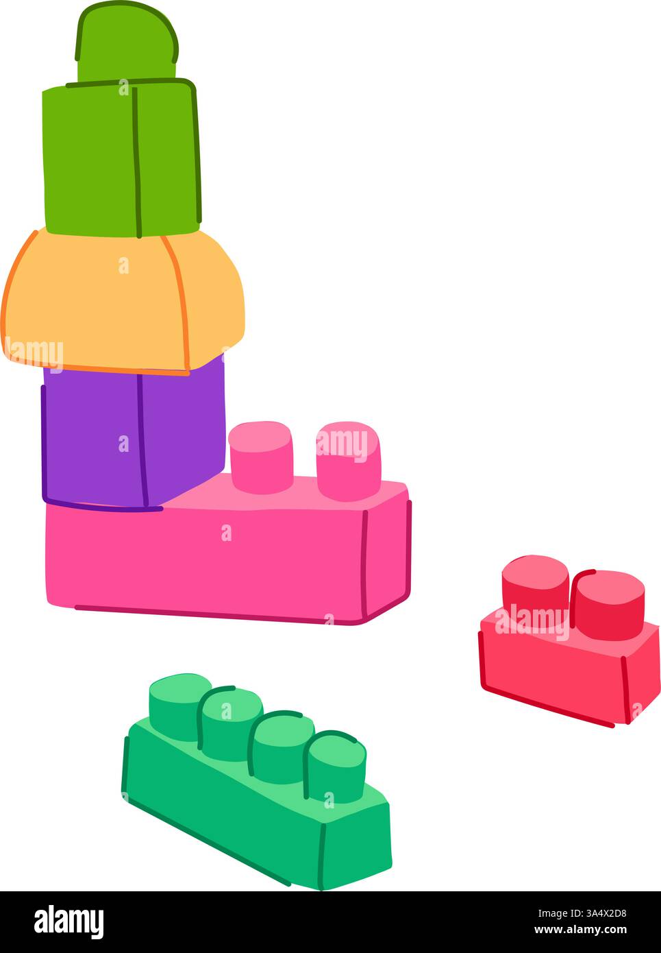 math educational toy cartoon vector illustration Stock Vector Image ...