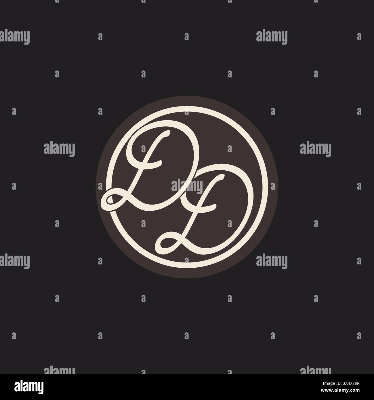 Initial letter DD monogram logo with simple and creative cirle line design ideas vector graphic Stock Vector