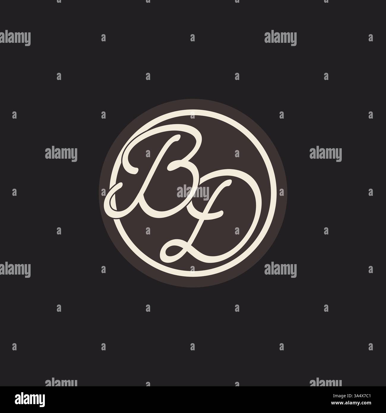 Initial letter BD monogram logo with simple and creative cirle line design ideas vector graphic Stock Vector