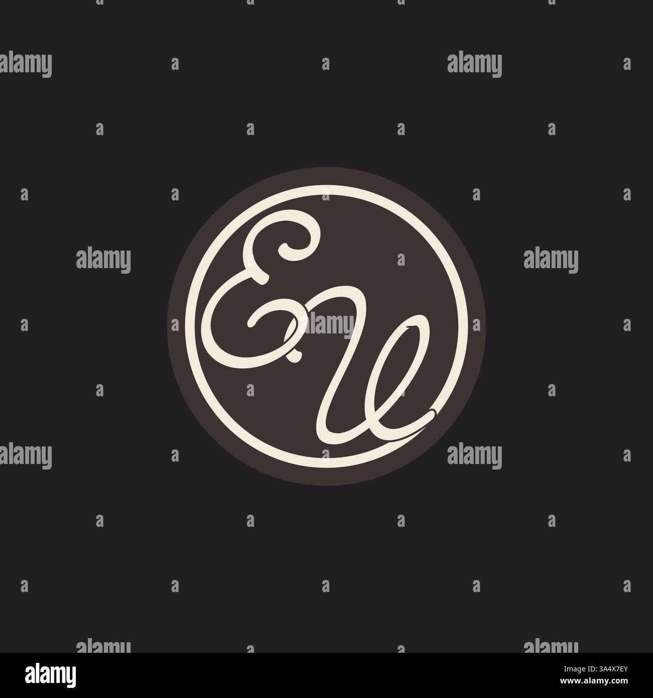 Initial letter EV monogram logo with simple and creative cirle line design ideas vector graphic Stock Vector