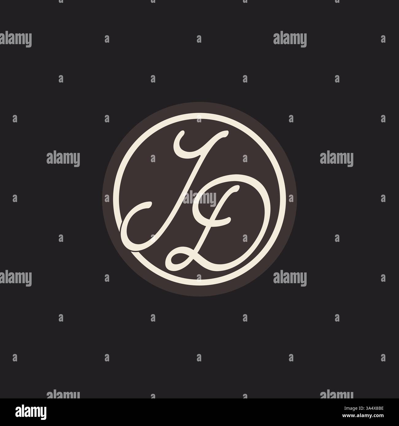 Initial letter JD monogram logo with simple and creative cirle line design ideas vector graphic Stock Vector