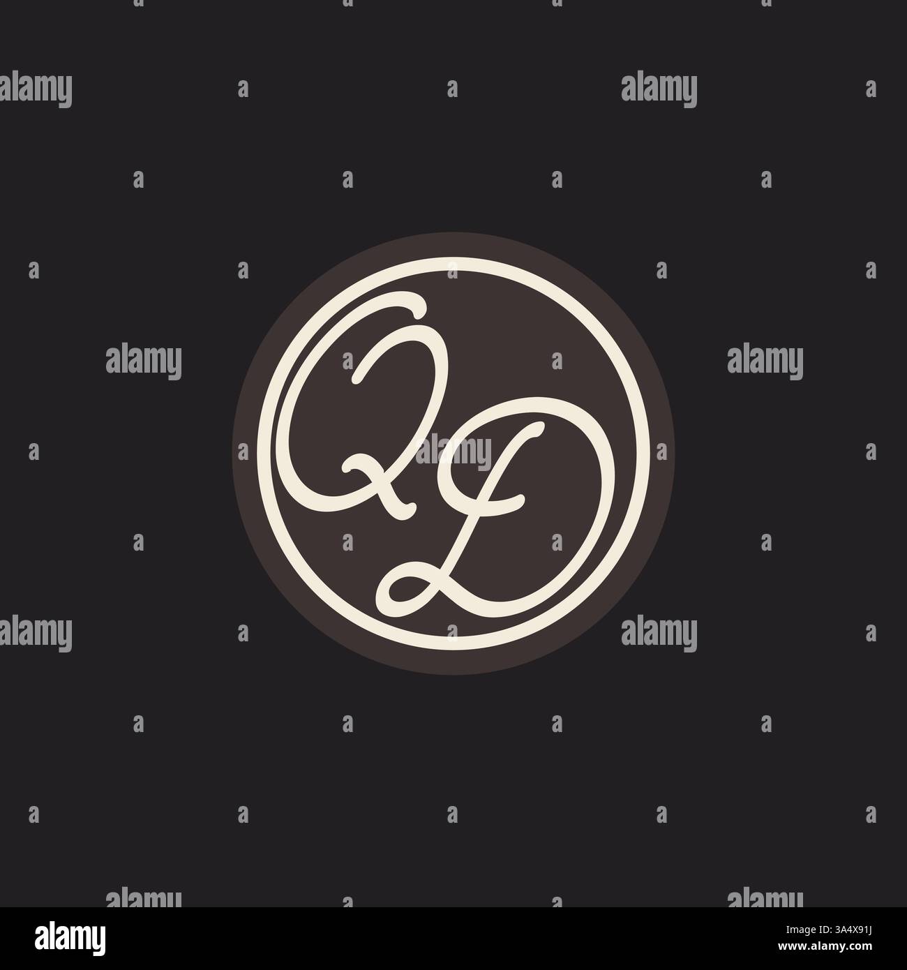 Initial letter QD monogram logo with simple and creative cirle line design ideas vector graphic Stock Vector