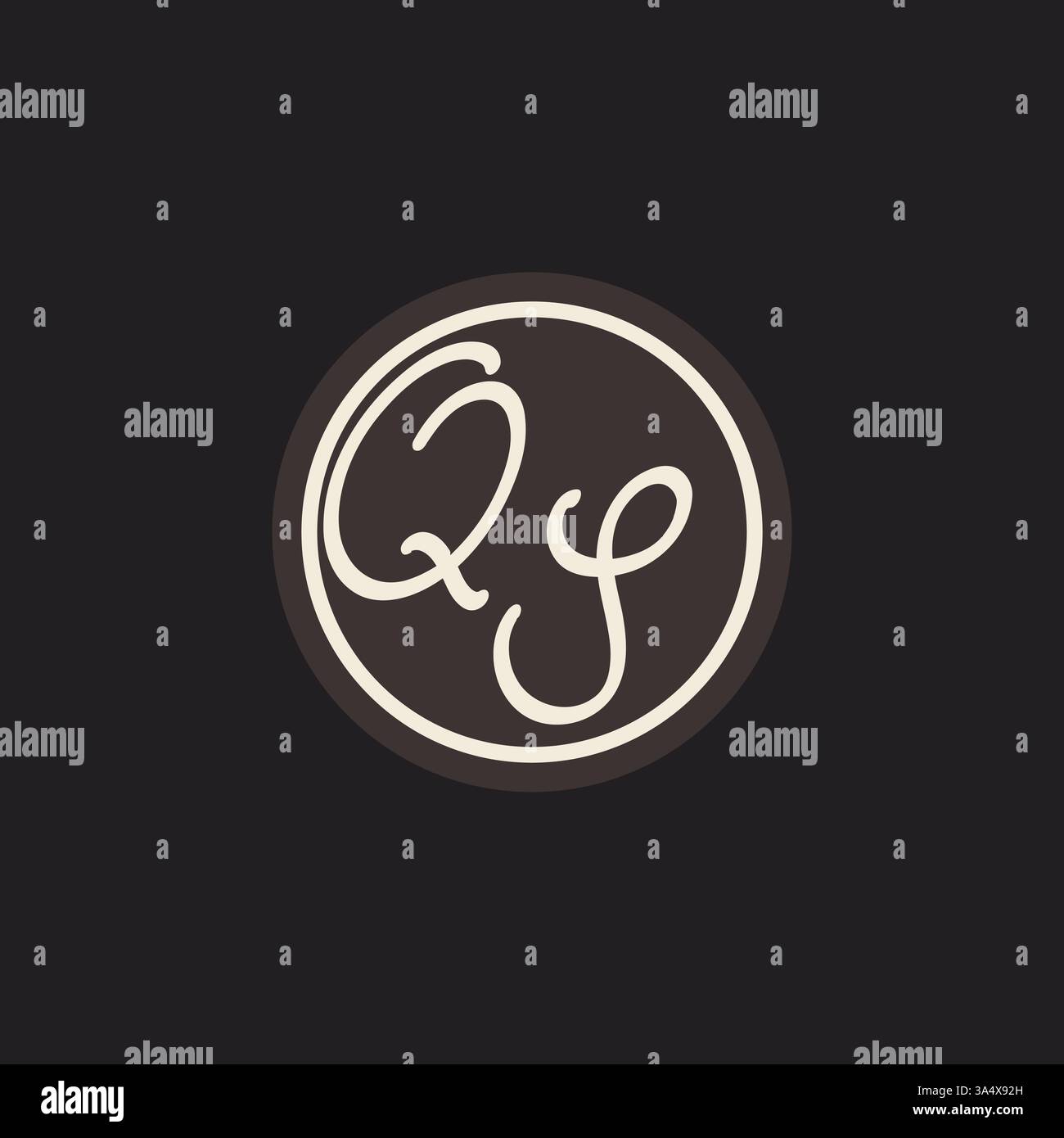 Initial letter QS monogram logo with simple and creative cirle line design ideas vector graphic Stock Vector