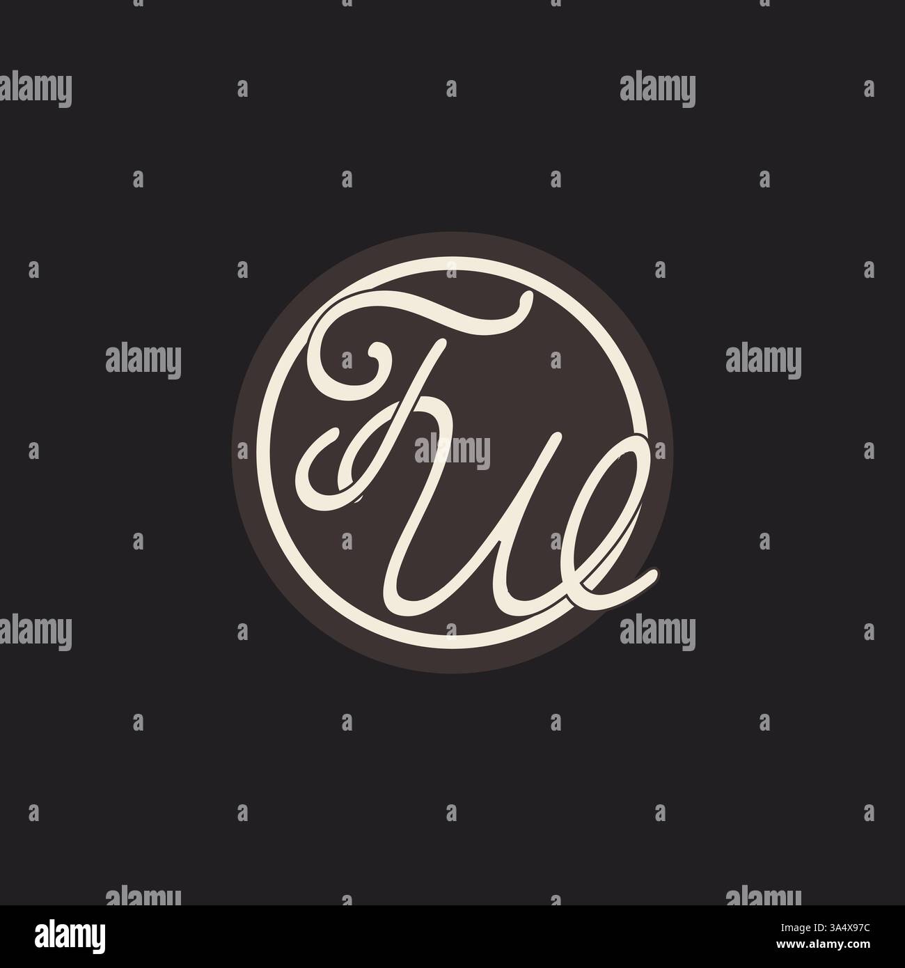 Initial letter TW monogram logo with simple and creative cirle line design ideas vector graphic Stock Vector